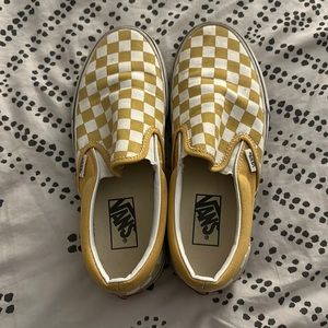 Yellow Checkered Vans